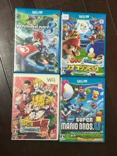 ゲームソフトWii WiiU スーパーマリオ ドラゴンボールZ 4本セット