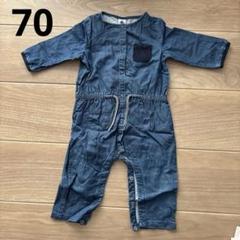 Petit Bateau デニムロンパース ~95cm