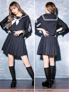 セーラー服 上下 コスプレ 黒 白