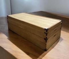 二段桐箱　着物収納　衣装ケース　桐たんす　91x42x27cm