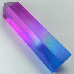 オーラ水晶 トワイライト コスモオーラ 六角柱 研磨ポイント ワンド タワー