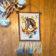北欧 ヴィンテージ ツヴィスト刺繍 タペストリー 【2EB】スウェーデン