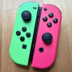Switch ジョイコン ネオングリーン×ネオンピンク ② スプラトゥーンカラー