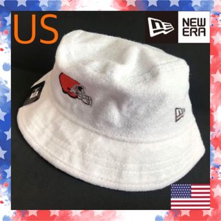 レア 新品 ニューエラ ハット USA バケット NFL Cleveland 白