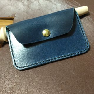 ハンドメイドホースレザーカードケース総手縫い