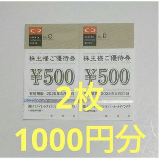  クリエイトレストランツホールディングス株主優待券