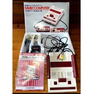 箱付きファミコン　無塗装 　AV仕様 縦縞対策　本体美品
