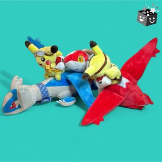 【美品】ポケモンぬいぐるみ　ラティオスラティアスに乗って旅をするピカチュウ